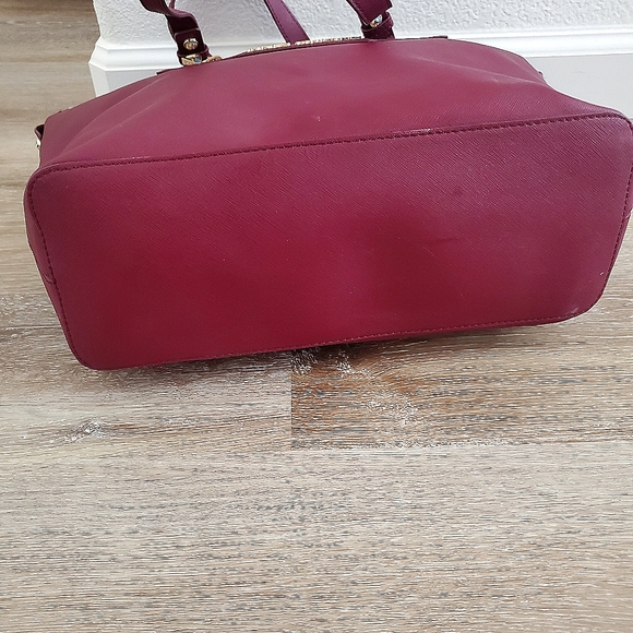 COPY - VINTAGE JUICY COUTURE Y2K REAL LEATHER BURGUNDY PURSE - Picture 5 of 9